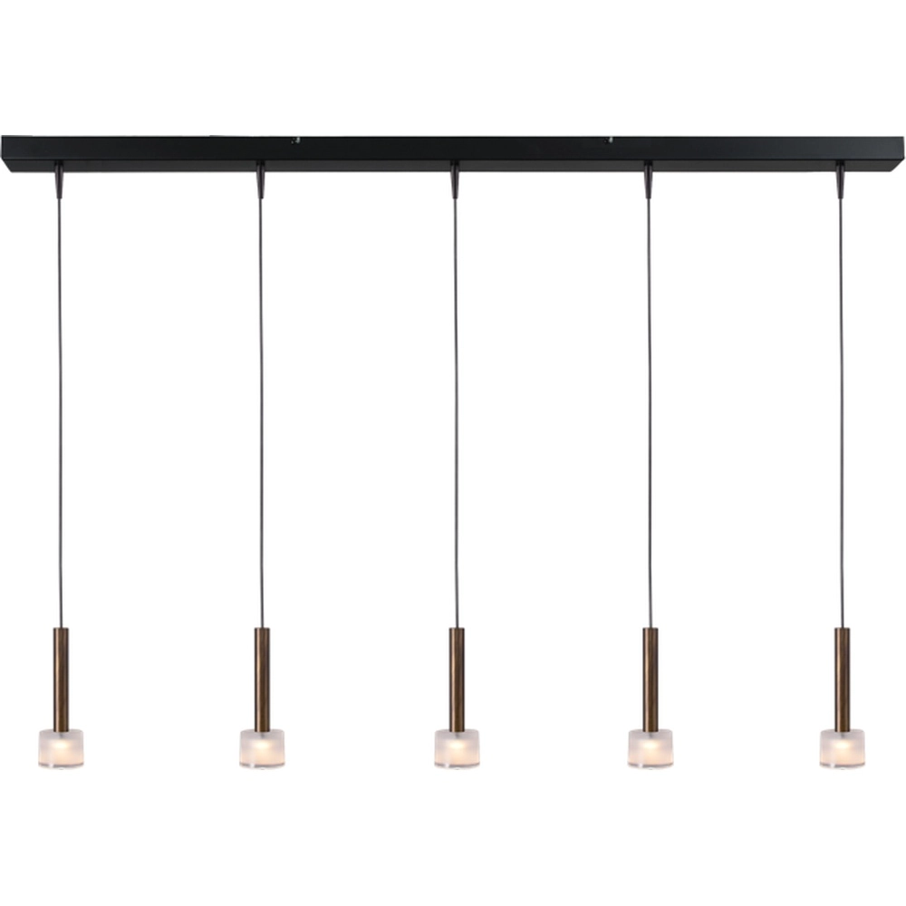 5-Licht Pendellampe Fabro LED – Antikes Kupfer