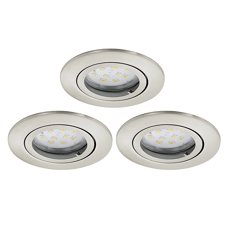 LED-Deckenspot Tedo 3 Nickelmatte
