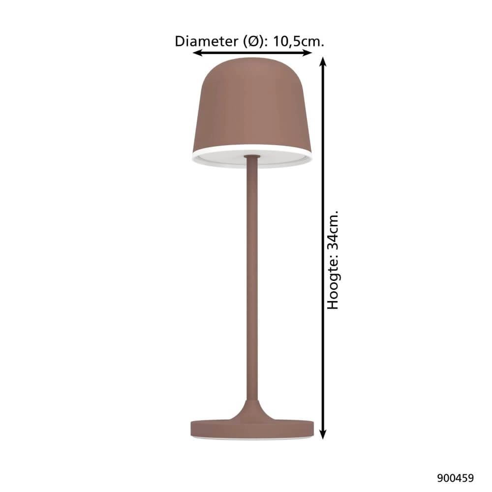 Wiederaufladbare Außenlampe Mannera kastanienbraun Eglo 9008606244003