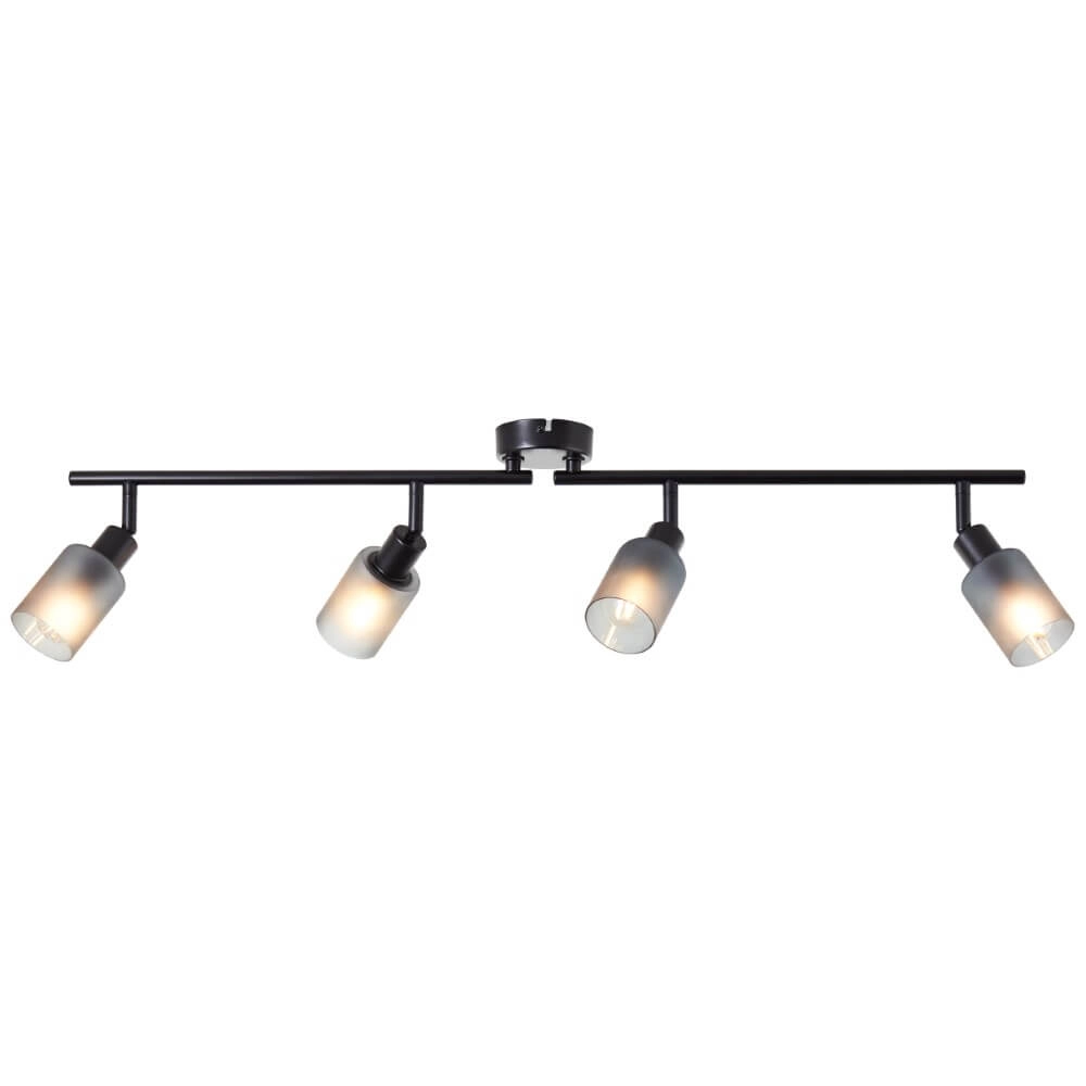 Schwarze Deckenlampe Loralie 4-Licht