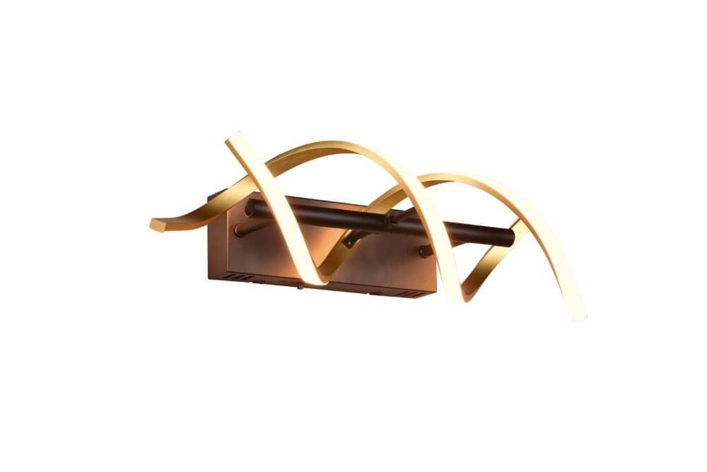 Design-Wandleuchte Sequence schwarz mit gold Trio 4017807541861