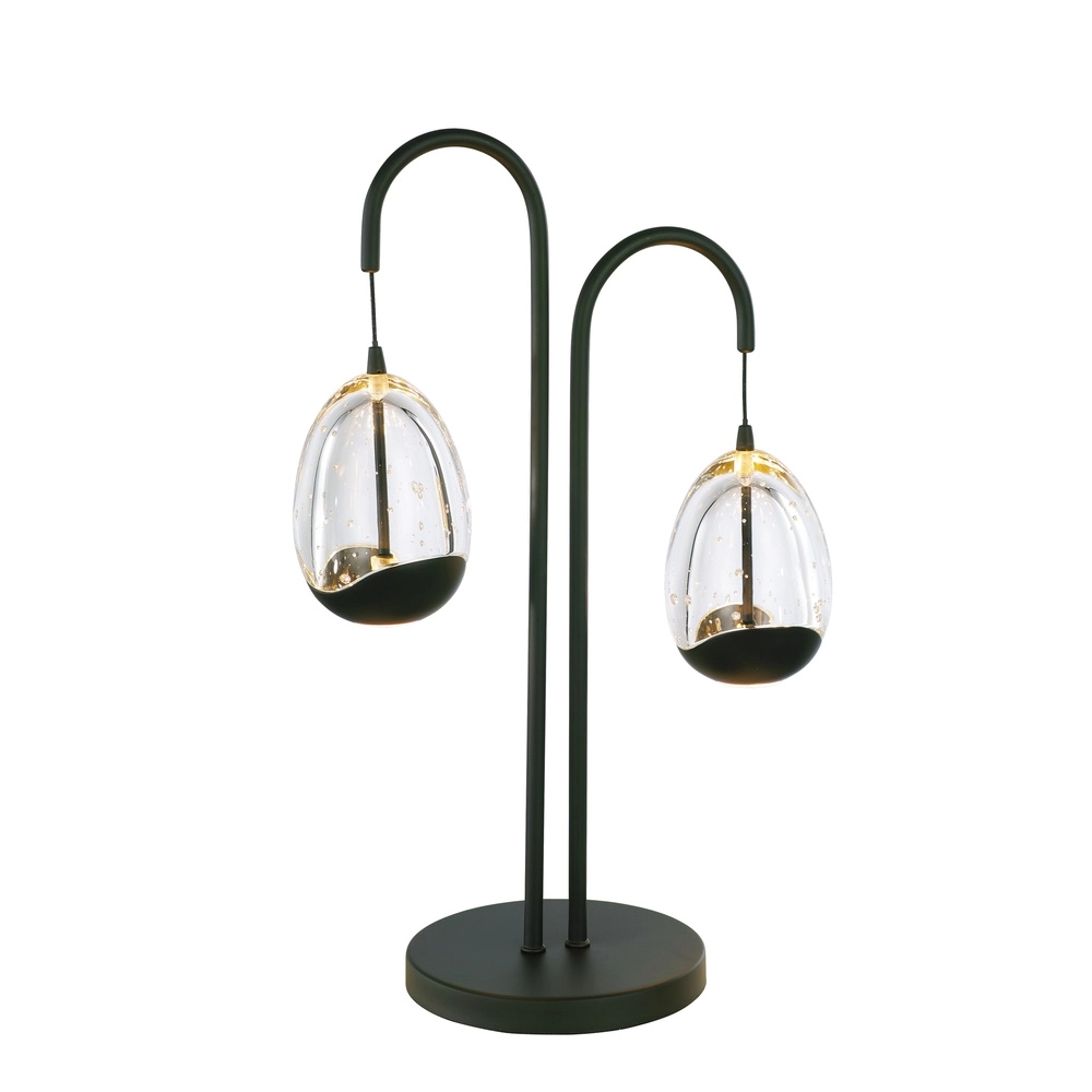 Tischlampe Clear Egg schwarz 2-flammig