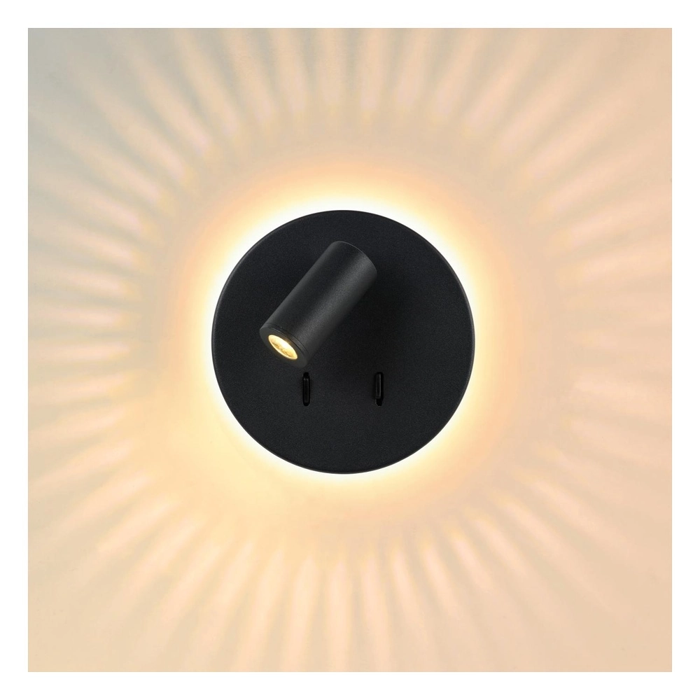 Nachttischlampe Bentjer Schwarz Lucide 5411212791641