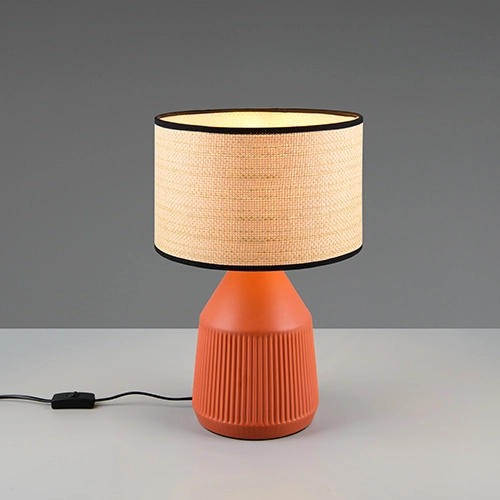 Tischlampe Formentera Ø 28 cm Terrakotta Trio 4017807678147