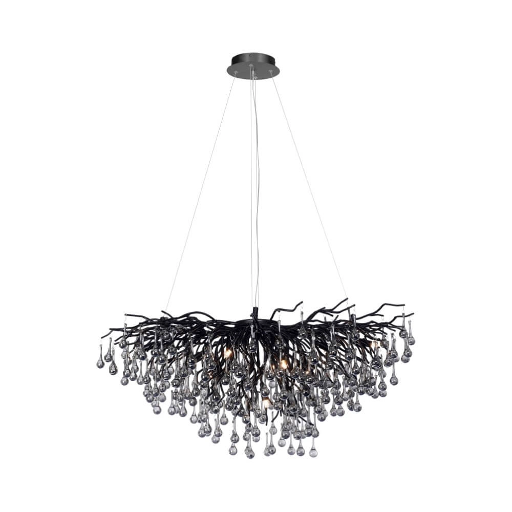 Einzigartiger Kronleuchter Icicle Schwarz Paul Neuhaus 4012248377567