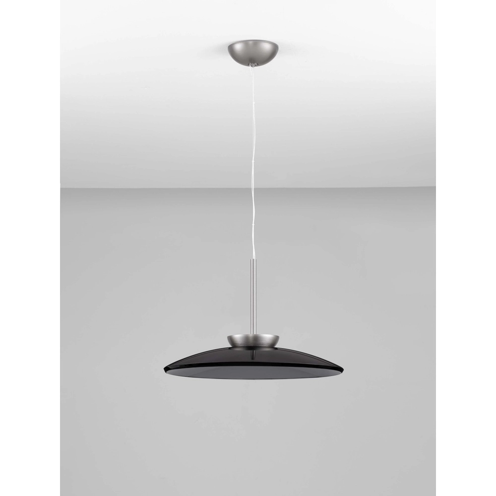Pendelleuchte Esti braunes Glas Ø 50cm