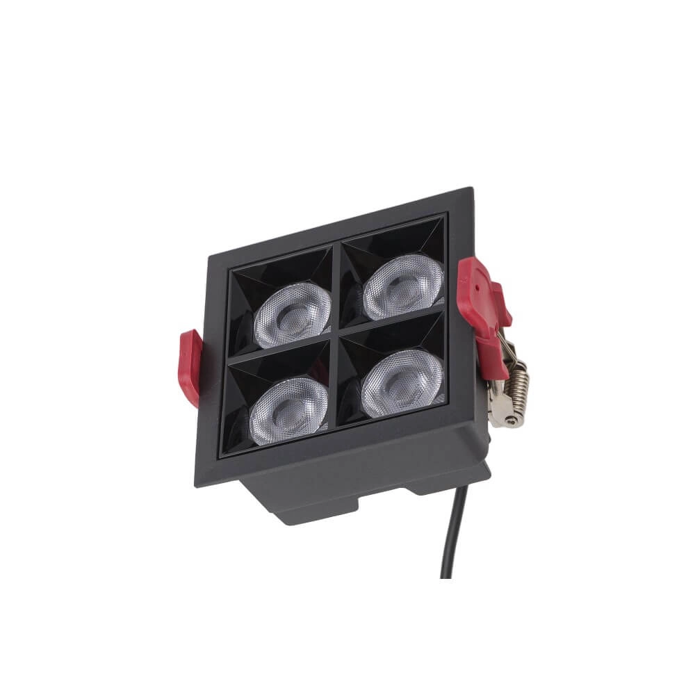 Schwarzer Einbaustrahler Midi Led 2x2 LEDs - 3000K Lyora 5903139100618