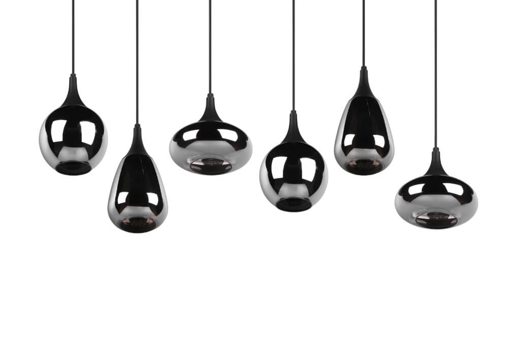 Hängelampe mit 6 Leuchten Lumina mit Rauchglas Trio 4017807542295