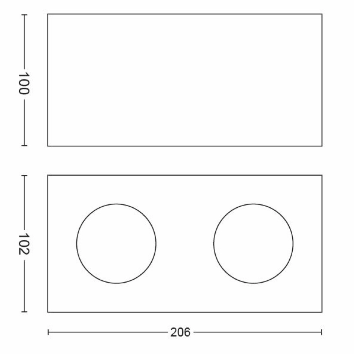 Spot-Leuchte Box 2-flammig schwarz Philips 8718696164532