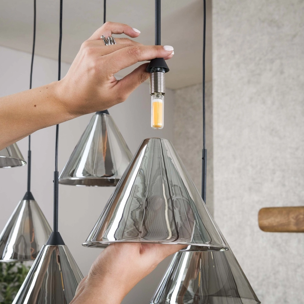 9-Licht Pendellampe Conic für den Esstisch Lyora 8716803512023