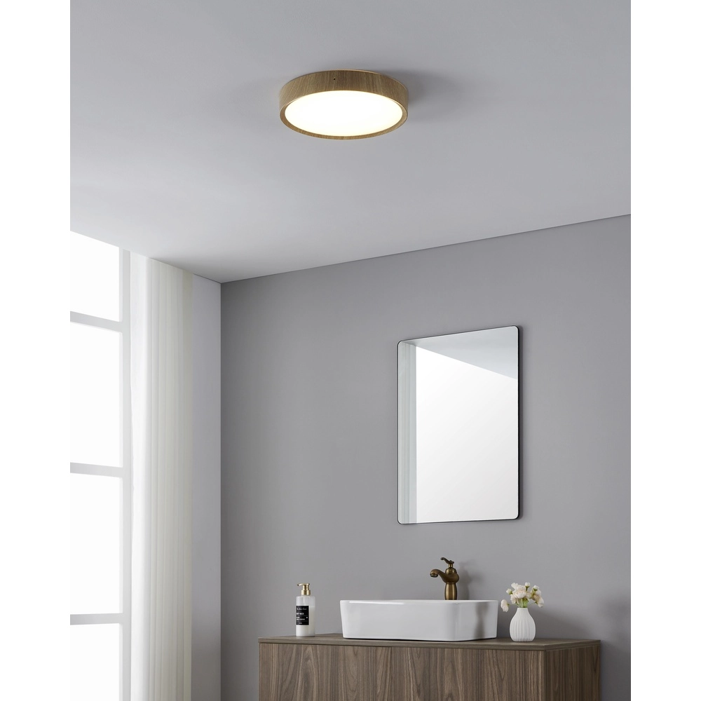 LED-Deckenlicht Musurita Holzlook – Ø 34 cm Eglo 9008606304318