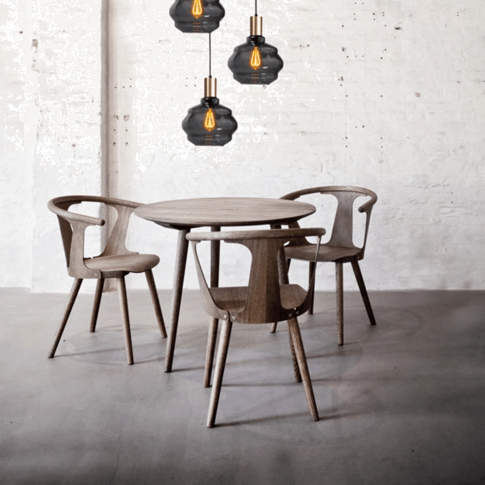 3-flammige Loft-Hängelampe - Gold - Porto mit Kugelrauchgläsern - Ø 24cm Masterlight 8718121270739