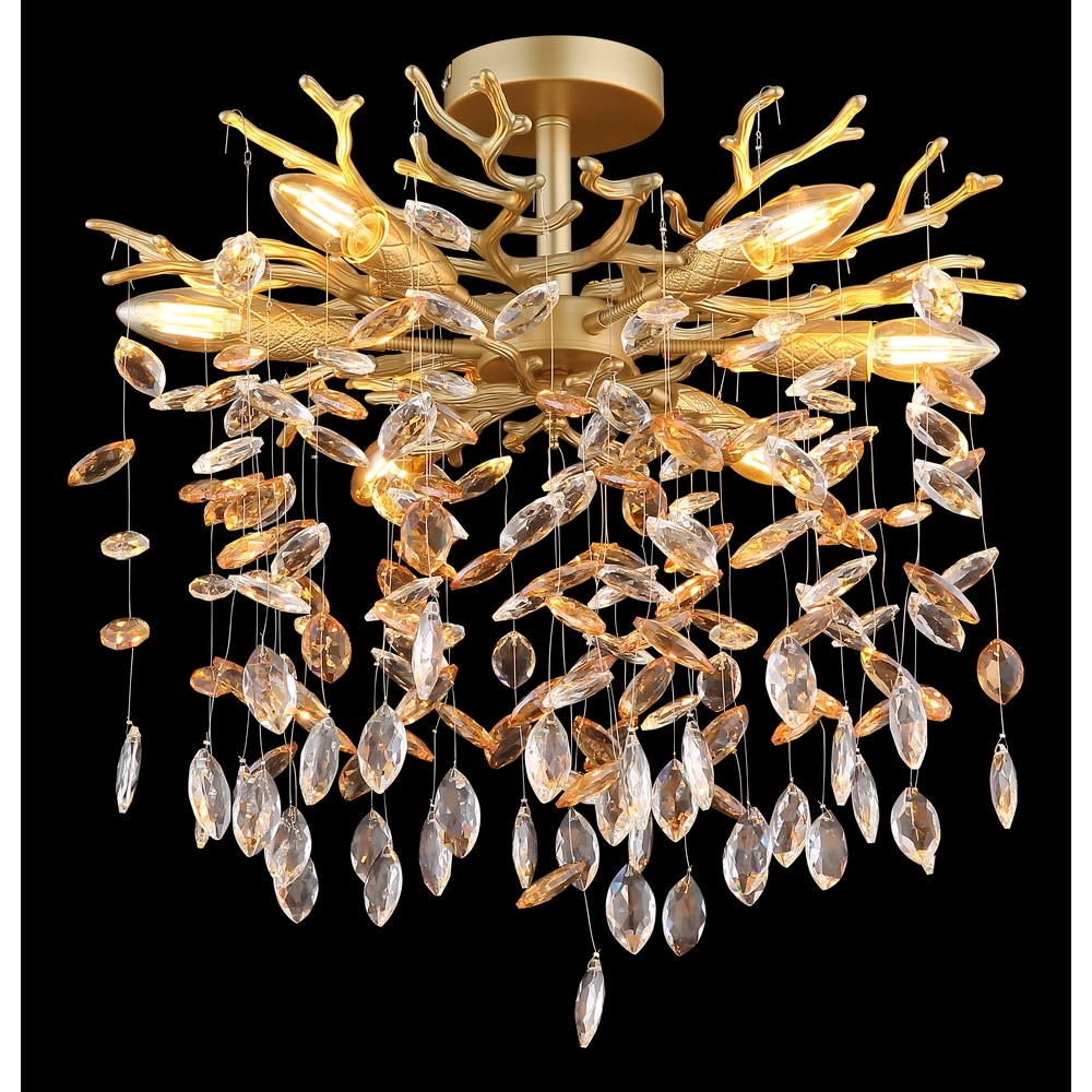 Deckenlampe Queena gold Ø 50cm Globo 9007371531653