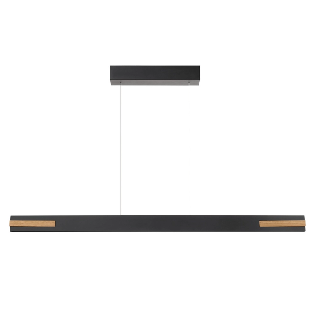 Elegante Pendellampe Streamline Schwarz mit Holz Brilliant 4004353463631
