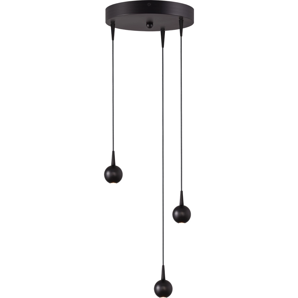 3-Licht Pendellampe Talana schwarz Ø 17cm DTW