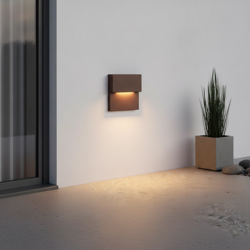 Einbauwandlampe Dan rostbrauner 3000K