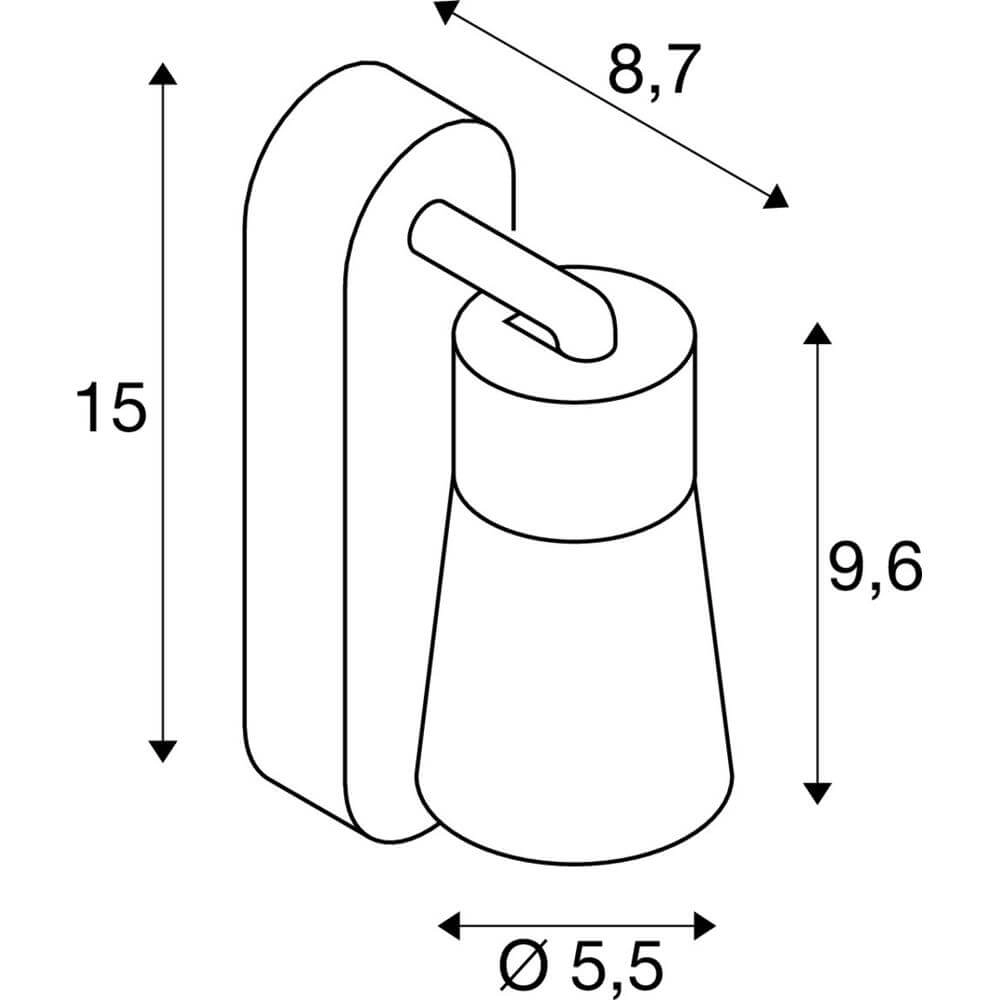 Spott Puri 2.0 Cone Schwarzer Einzelschalter SLV 4024163294263