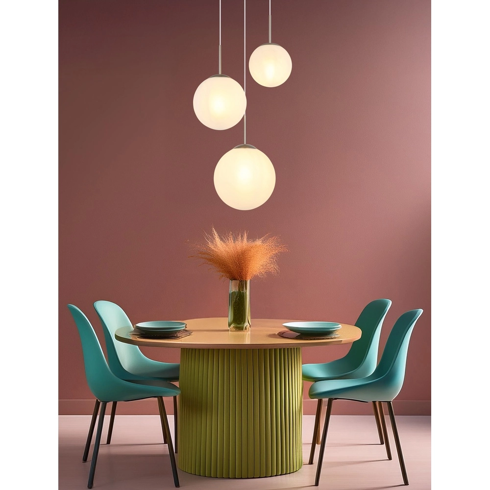 Design-Pendellampe Kop Nickel 3-Licht Patrone Globo 9007371513994