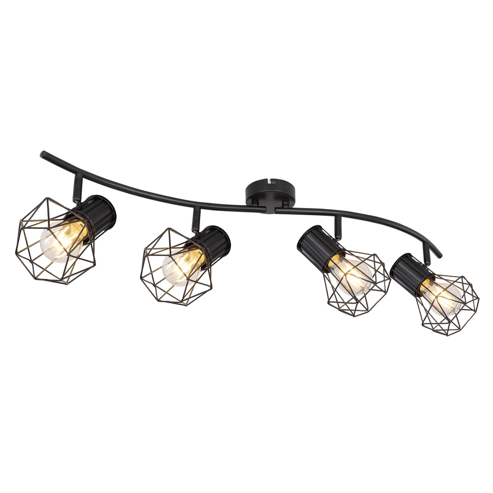 Deckenlampe Priska 4-Licht Schwarz