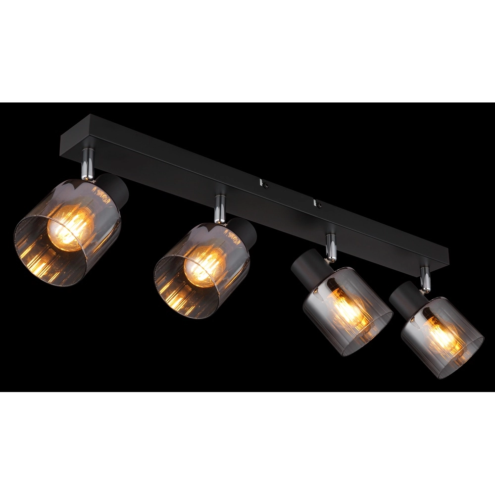 Deckenlampe Jack 4-Licht Schwarz Globo 9007371519835