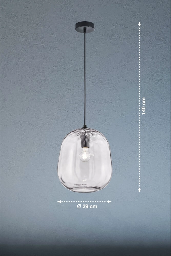 Hängelampe aus Glas Bretagne Ø 29cm Fischer & Honsel 4003694607568