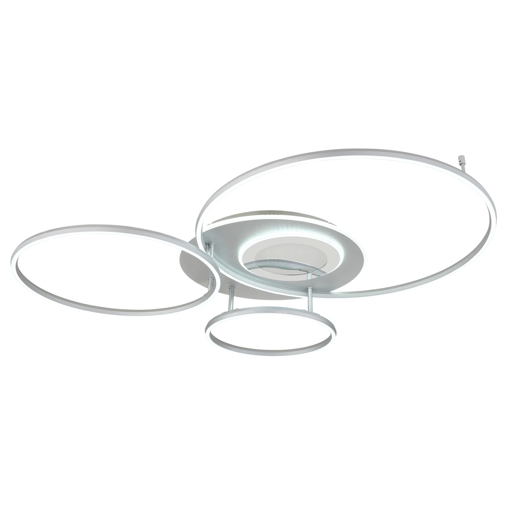 Moderne Deckenlampe Johnson Silbergrau Globo 9007371592548