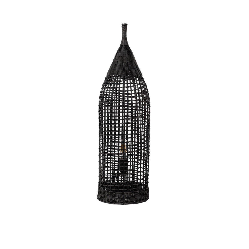 Böhmische Stehleuchte Naos Rattan 73H schwarz Lyora 5212017477569
