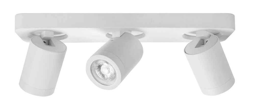 Dreifacher IP44-Aufbaustrahler Oliver mattweiß