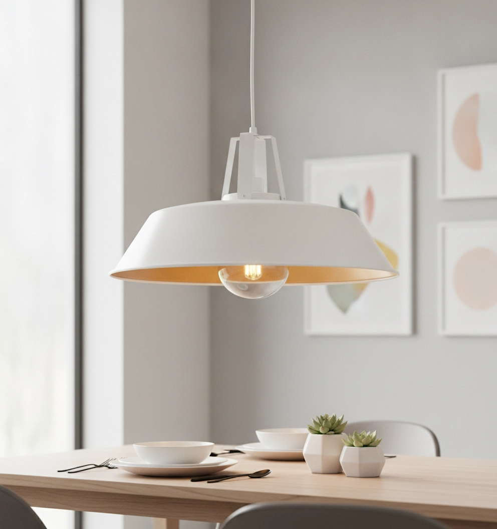 Weiße Pendelleuchte Nero Ø 45cm