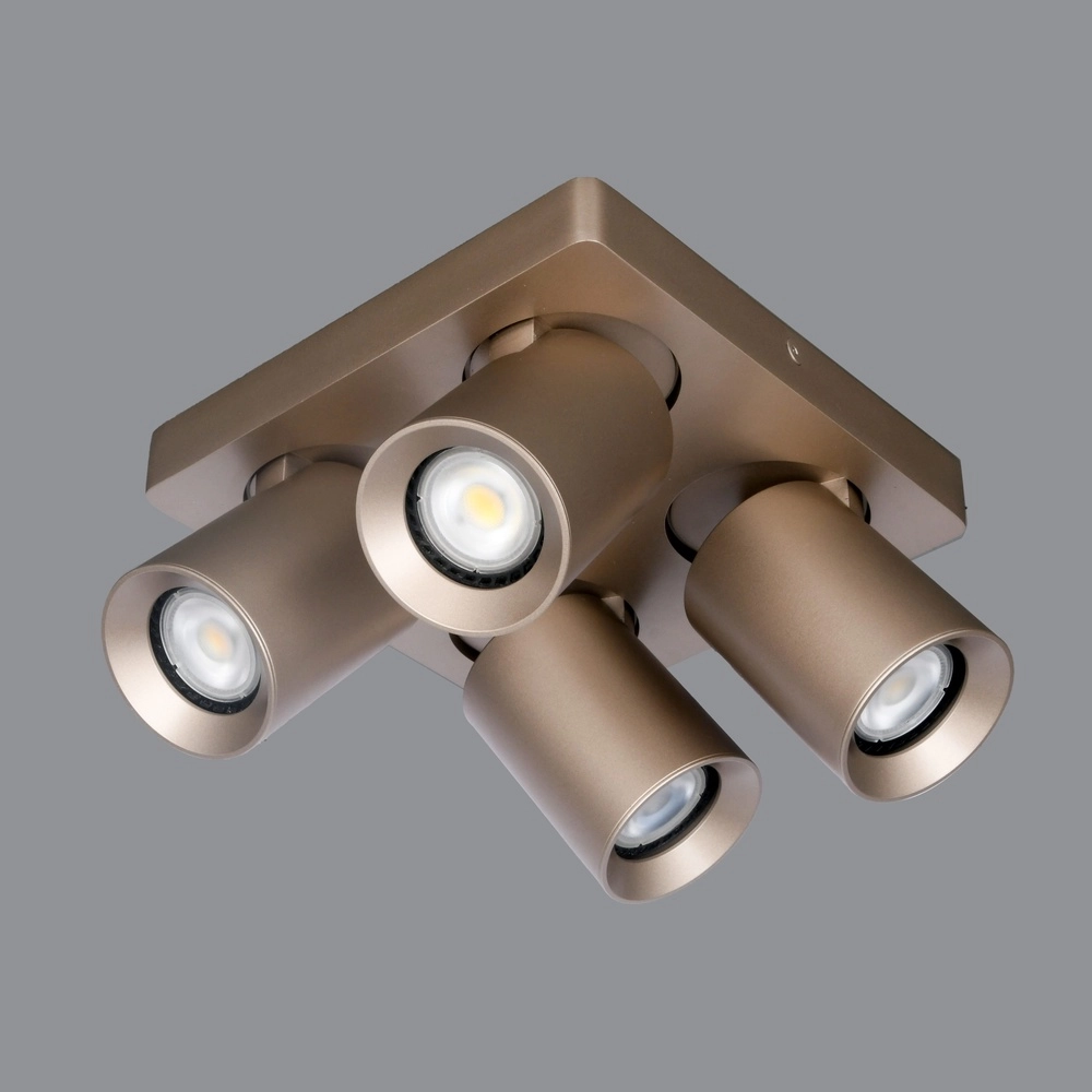 4-flammiger Aufbaustrahler Megano Champagner Artdelight 8720701103498