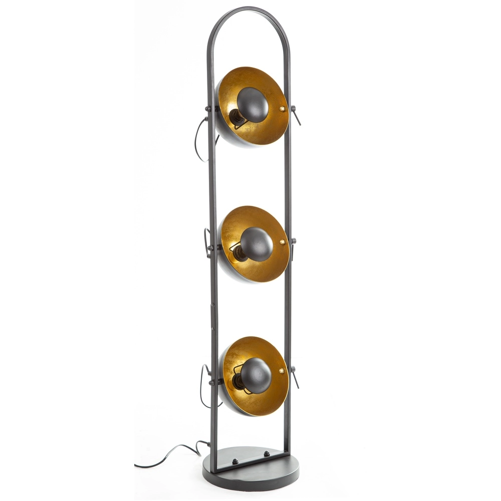 Stehlampe Ole Schwarz mit Gold