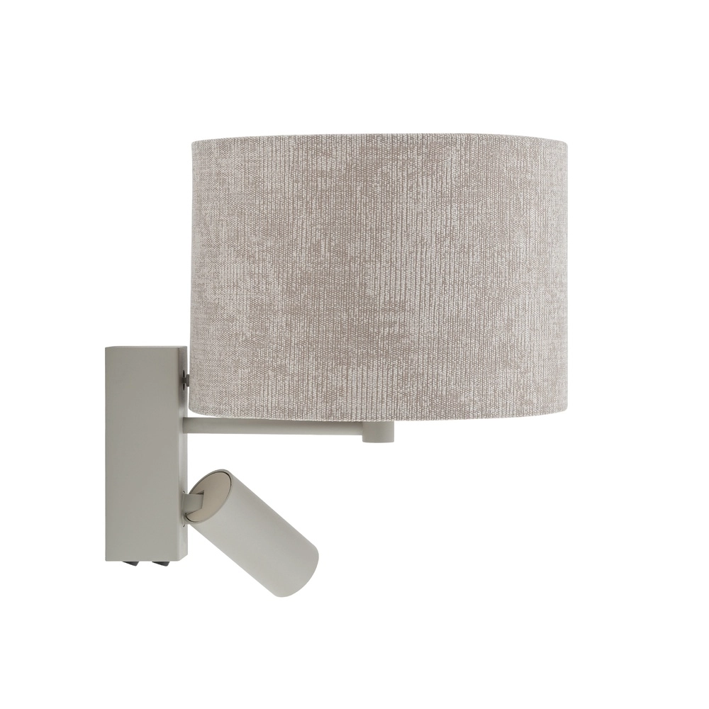 Wandlampe sandbraun Cedro mit Tischlampenschirm Lyora 5903139116688