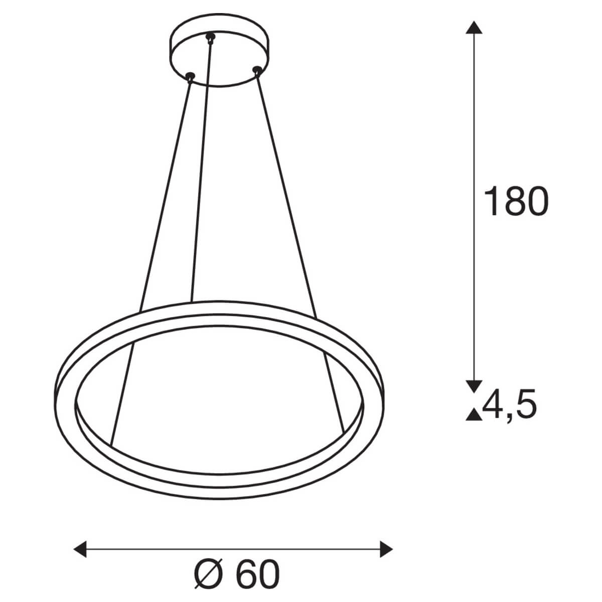 LED-Hängelampe One 60 Ø 60cm SLV 4024163252607