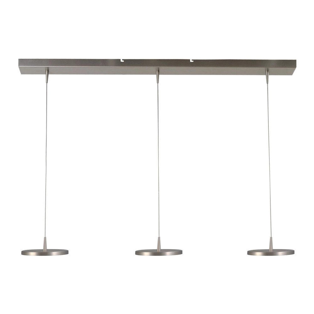 Esszimmerlampe Denia 2 3-Licht-Nickelmatte
