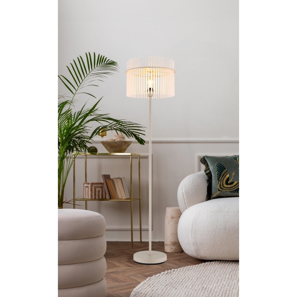 Stehlampe Gorley sandbraun mit Glas Ø 38cm Globo 9007371575701