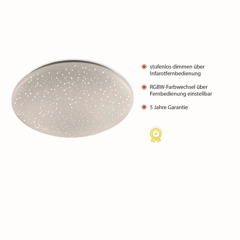 Verstellbare Deckenleuchte Skyler RGB 38cm mit Sterneffekt Just Light 4043689928896