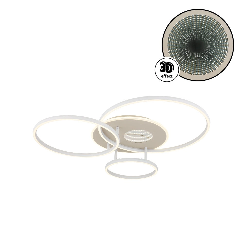 Moderne Deckenleuchte Invertina rund sandbraun Globo 9007371578856