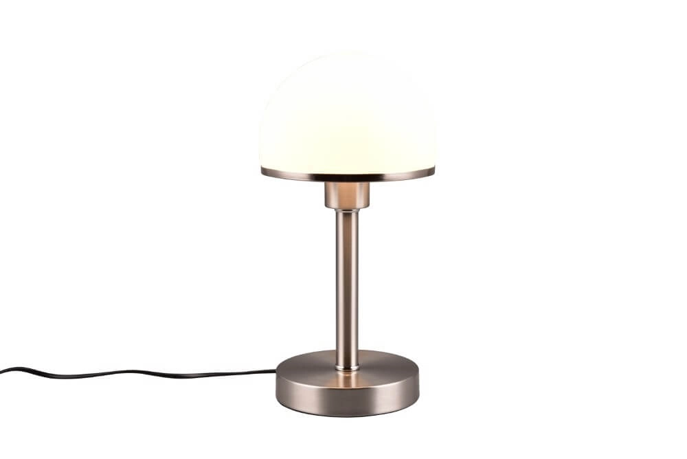 Tischlampe Joost Ii Nickel mit weißem Glas Trio 4017807551211