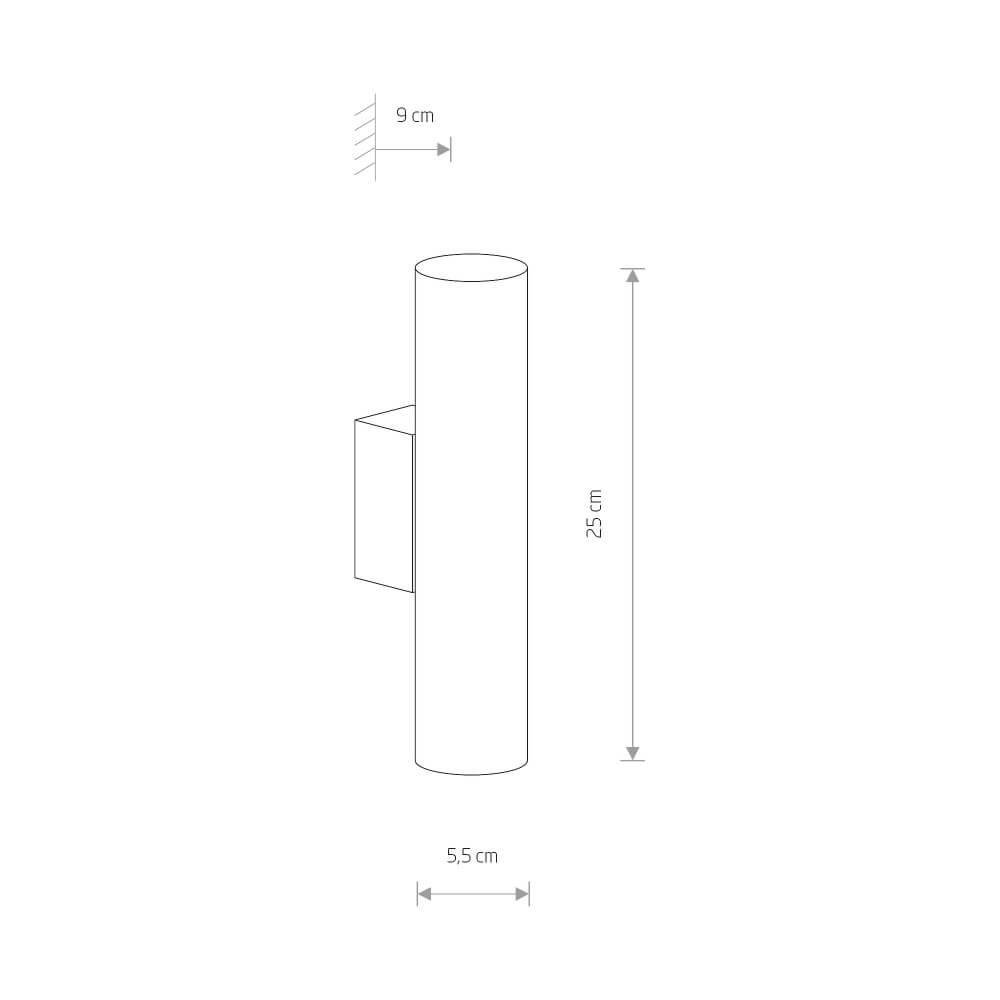 Wandstrahler Eye Wall Weiß Lyora 5903139807395