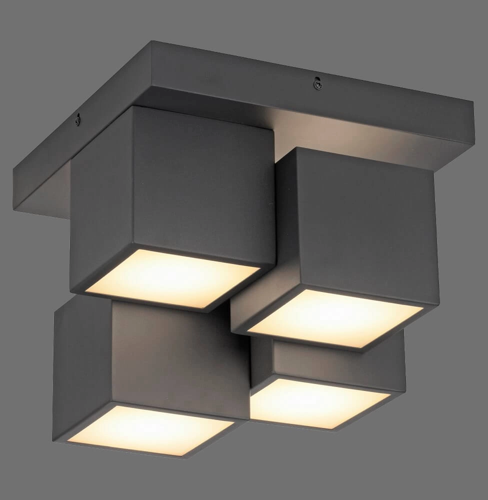 Schwarze Deckenleuchte Tetris Schwarz Just Light 4043689004538