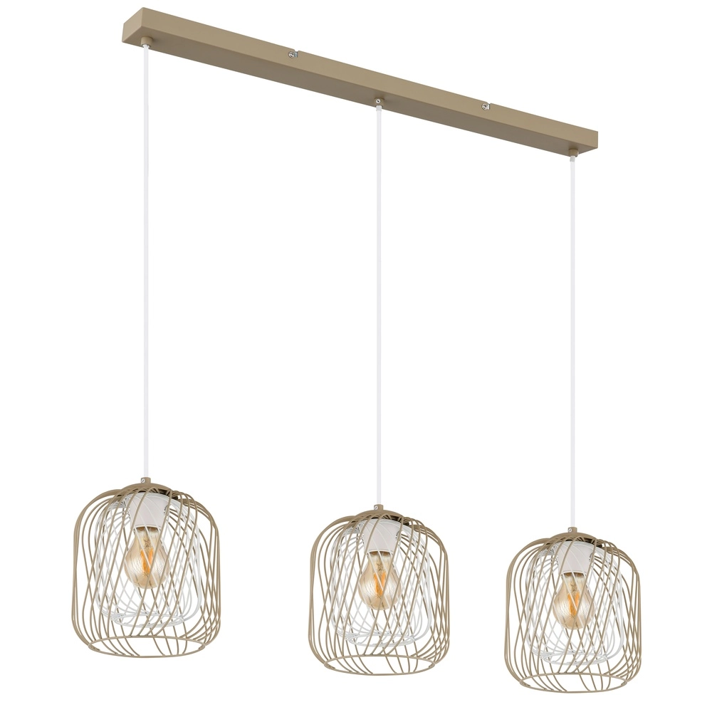 3-flammige Pendelleuchte Dichti sandbraun Globo 9007371533350