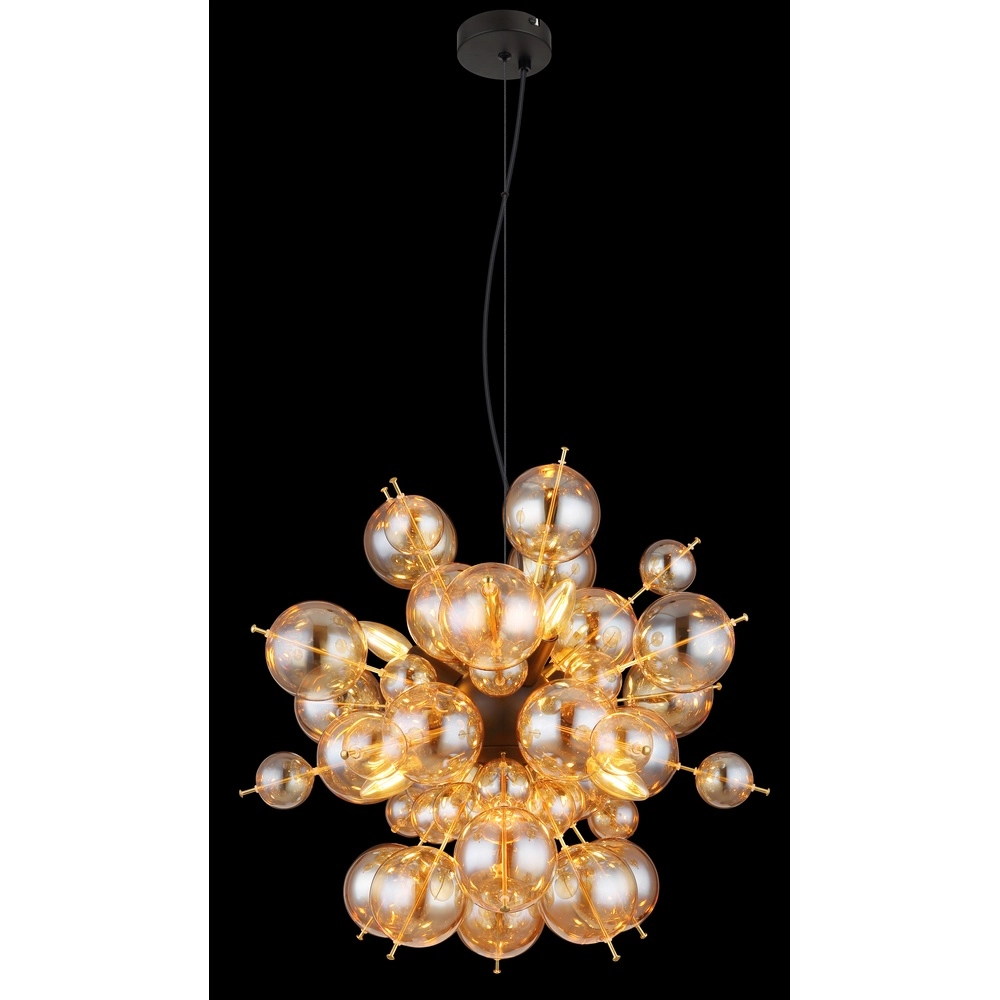 Einzigartige Pendellampe Udo Bernsteinglas Ø 55 cm Globo 9007371446643