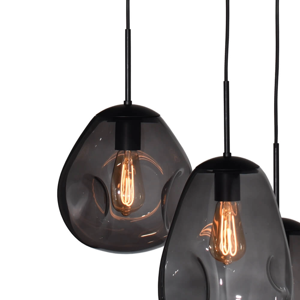 Hängelampe Lava Oval 6x Rauchglas Masterlight 8718121290126