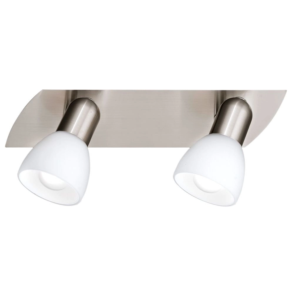 Deckenstrahler Enea 2-leichte Nickelmatte
