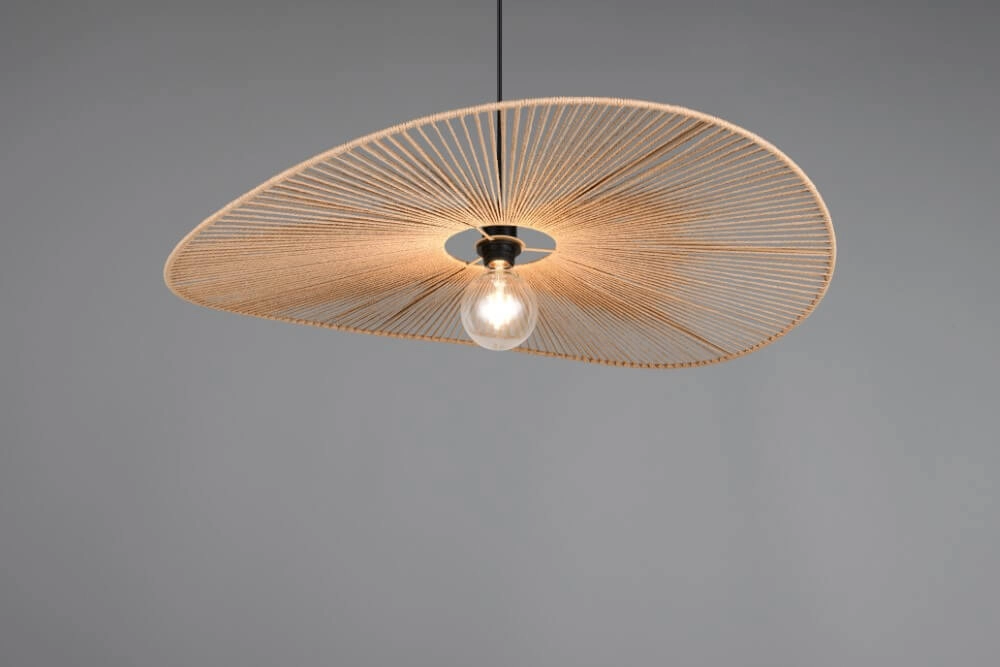 Große japandi Pendelleuchte Laurine Ø 78cm Trio 4017807637632