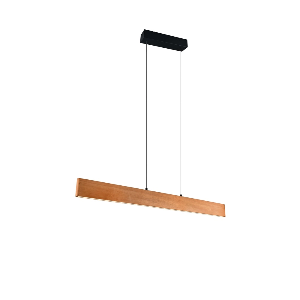 Schlanke Pendelleuchte Edgewood 115cm Holz