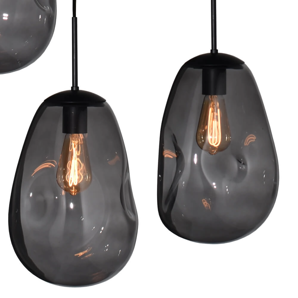 Hängelampe Lava 8x Rauchglas Ø 22,5cm Masterlight 8718121286358