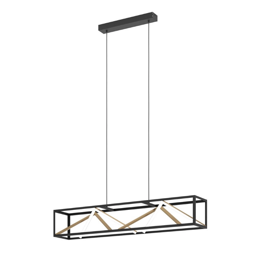 Design-Hängelampe Penela schwarz mit gold