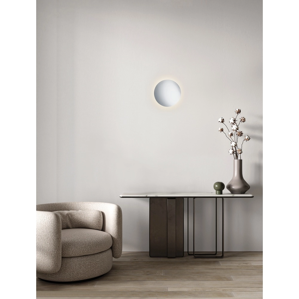 Design-Wandleuchte Alida chrom Ø 40cm Lyora 5212017470959
