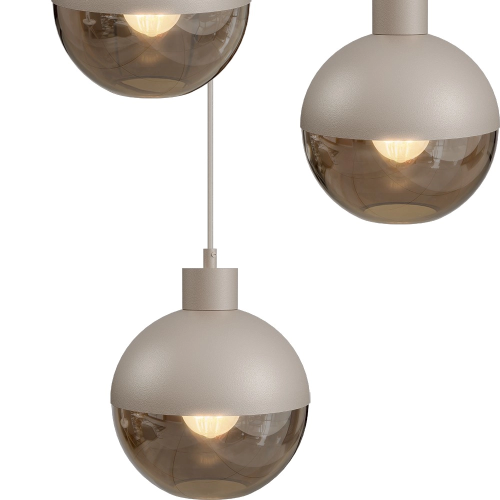 Design-Pendellampe Opera 3-Licht beige Terra Ø 35cm Masterlight 8718121424231